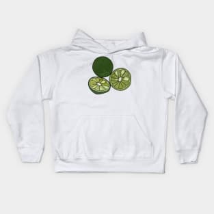 Kaffir lime cartoon illustration Kids Hoodie